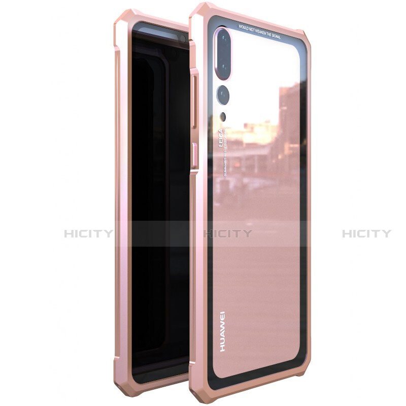 Funda Bumper Lujo Marco de Aluminio Espejo 360 Grados Carcasa D01 para Huawei P20 Pro