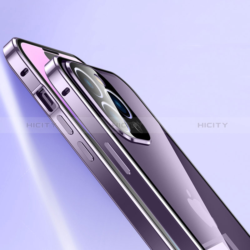 Funda Bumper Lujo Marco de Aluminio Espejo 360 Grados Carcasa LK1 para Apple iPhone 14