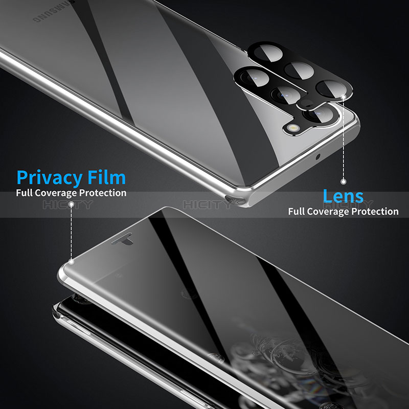 Funda Bumper Lujo Marco de Aluminio Espejo 360 Grados Carcasa LK1 para Samsung Galaxy S22 Plus 5G