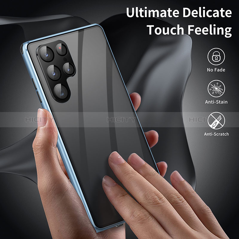 Funda Bumper Lujo Marco de Aluminio Espejo 360 Grados Carcasa LK1 para Samsung Galaxy S23 Ultra 5G