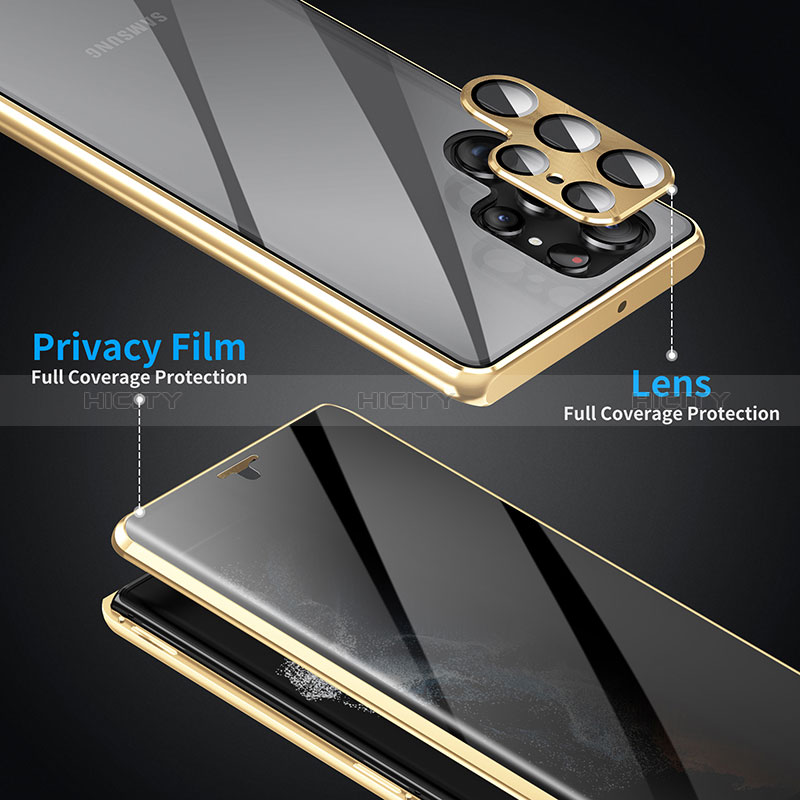 Funda Bumper Lujo Marco de Aluminio Espejo 360 Grados Carcasa LK2 para Samsung Galaxy S23 Plus 5G