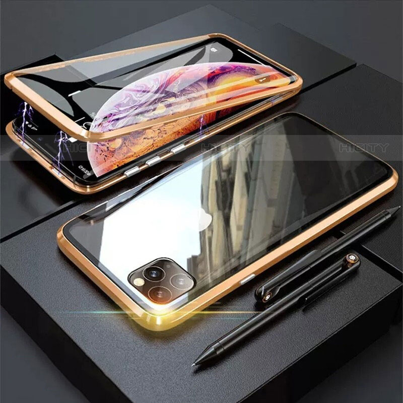 Funda Bumper Lujo Marco de Aluminio Espejo 360 Grados Carcasa M01 para Apple iPhone 11 Pro