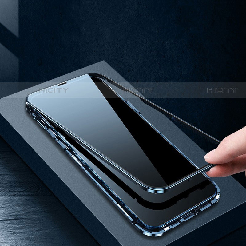 Funda Bumper Lujo Marco de Aluminio Espejo 360 Grados Carcasa M01 para Apple iPhone 13
