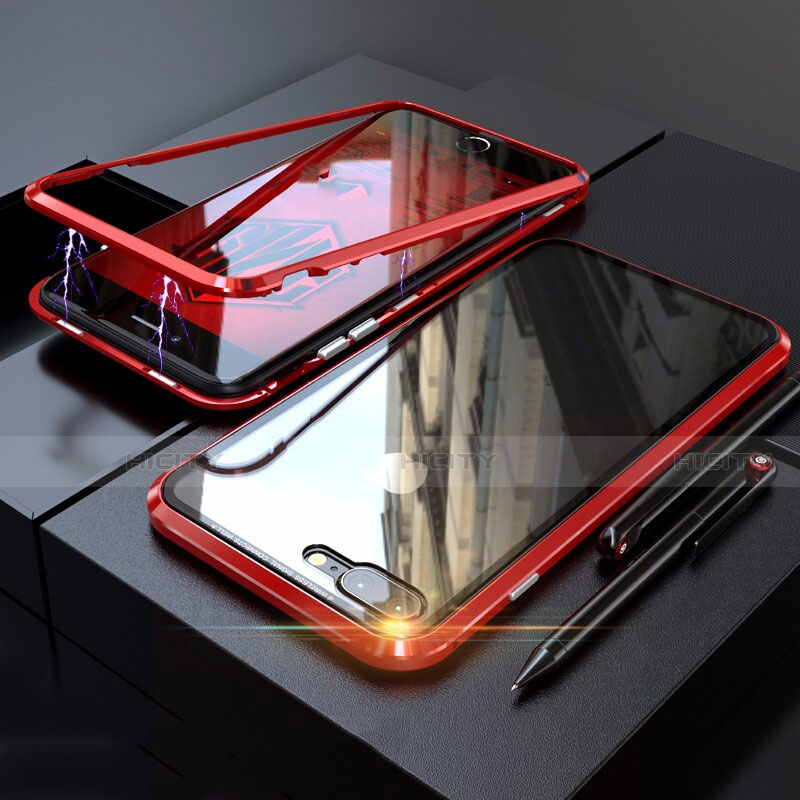 Funda Bumper Lujo Marco de Aluminio Espejo 360 Grados Carcasa M01 para Apple iPhone 8 Plus