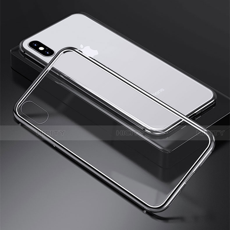 Funda Bumper Lujo Marco de Aluminio Espejo 360 Grados Carcasa M01 para Apple iPhone X
