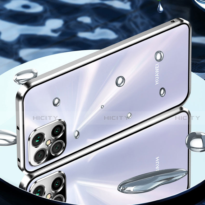 Funda Bumper Lujo Marco de Aluminio Espejo 360 Grados Carcasa M01 para Huawei Nova 8 SE 5G