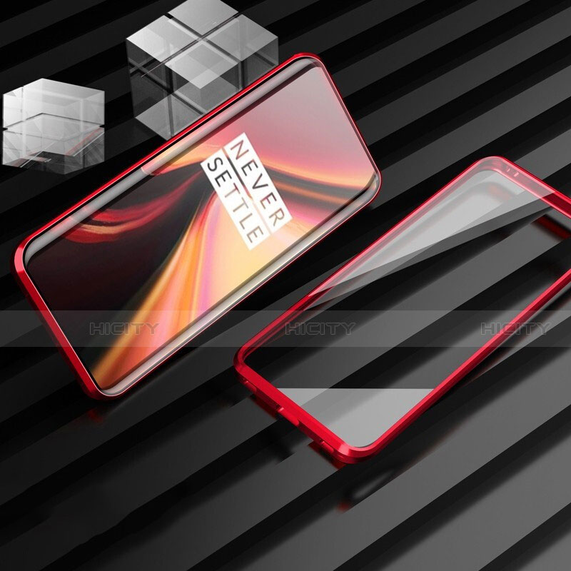 Funda Bumper Lujo Marco de Aluminio Espejo 360 Grados Carcasa M01 para OnePlus 7T Pro 5G