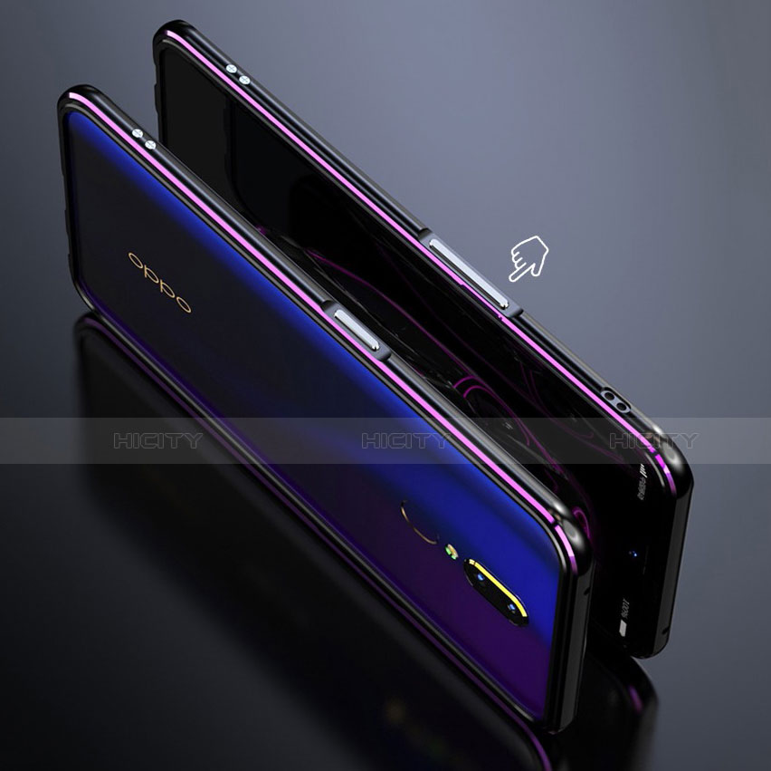 Funda Bumper Lujo Marco de Aluminio Espejo 360 Grados Carcasa M01 para Oppo A9