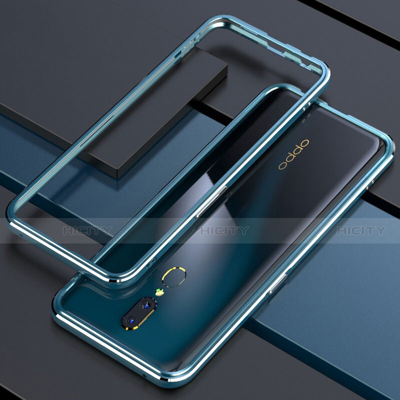 Funda Bumper Lujo Marco de Aluminio Espejo 360 Grados Carcasa M01 para Oppo A9X Verde