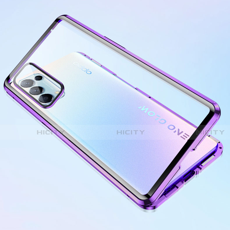 Funda Bumper Lujo Marco de Aluminio Espejo 360 Grados Carcasa M01 para Oppo Find X3 Lite 5G