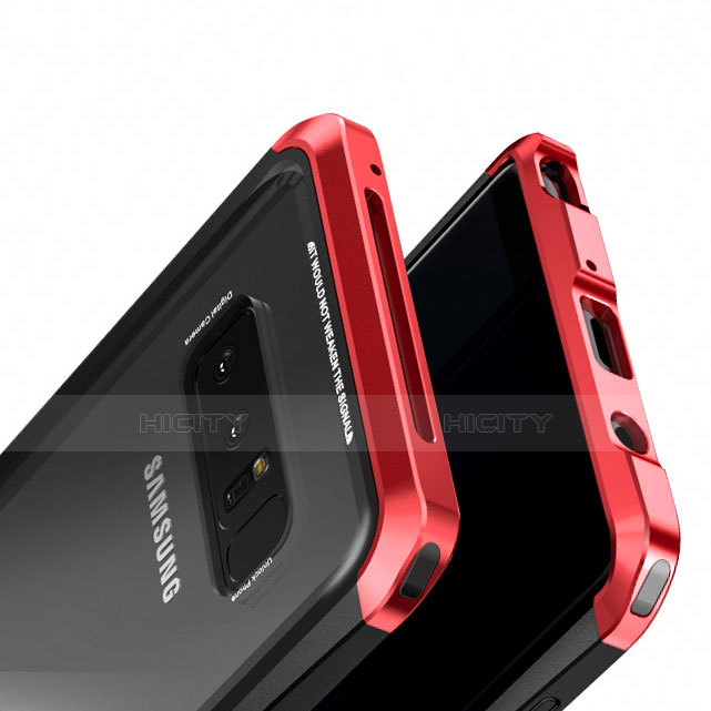 Funda Bumper Lujo Marco de Aluminio Espejo 360 Grados Carcasa M01 para Samsung Galaxy Note 8 Duos N950F