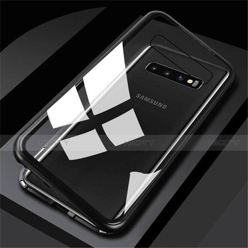 Funda Bumper Lujo Marco de Aluminio Espejo 360 Grados Carcasa M01 para Samsung Galaxy S10 5G Negro