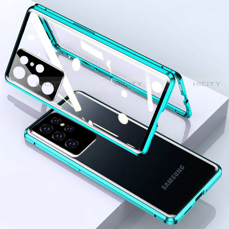 Funda Bumper Lujo Marco de Aluminio Espejo 360 Grados Carcasa M01 para Samsung Galaxy S23 Ultra 5G