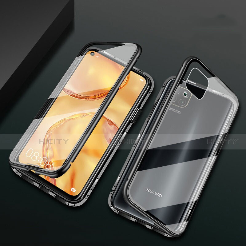 Funda Bumper Lujo Marco de Aluminio Espejo 360 Grados Carcasa M02 para Huawei Nova 6 SE