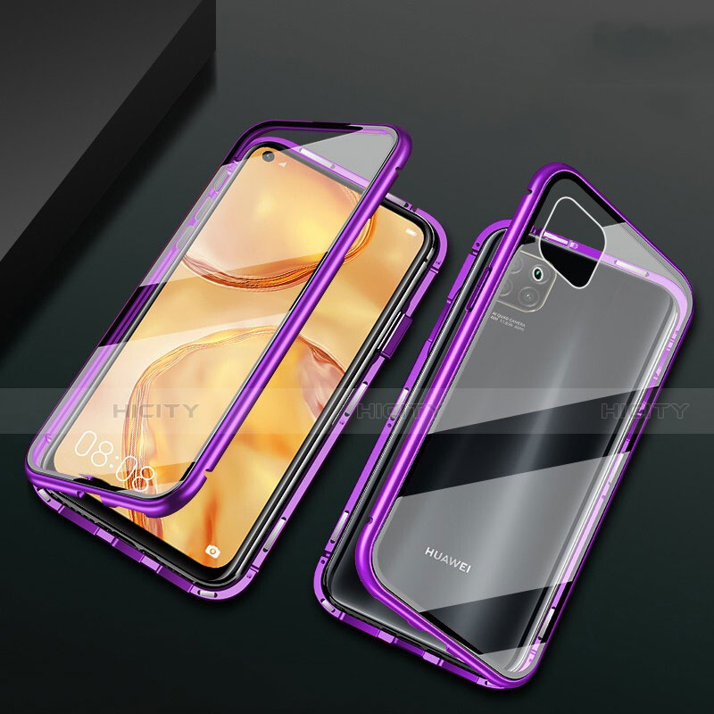 Funda Bumper Lujo Marco de Aluminio Espejo 360 Grados Carcasa M02 para Huawei Nova 6 SE