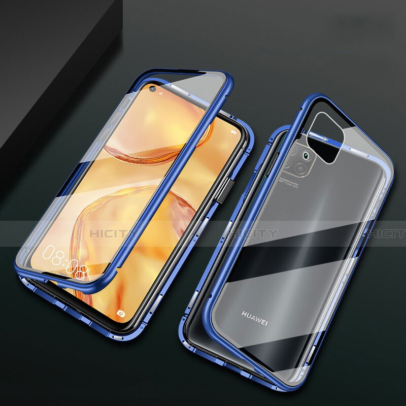 Funda Bumper Lujo Marco de Aluminio Espejo 360 Grados Carcasa M02 para Huawei Nova 7i