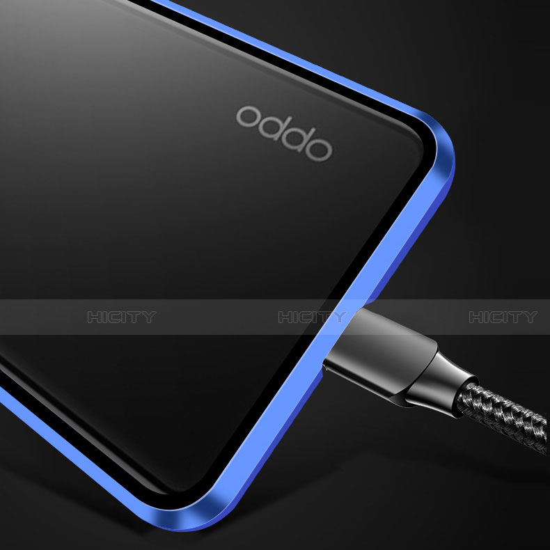 Funda Bumper Lujo Marco de Aluminio Espejo 360 Grados Carcasa M02 para Oppo A8