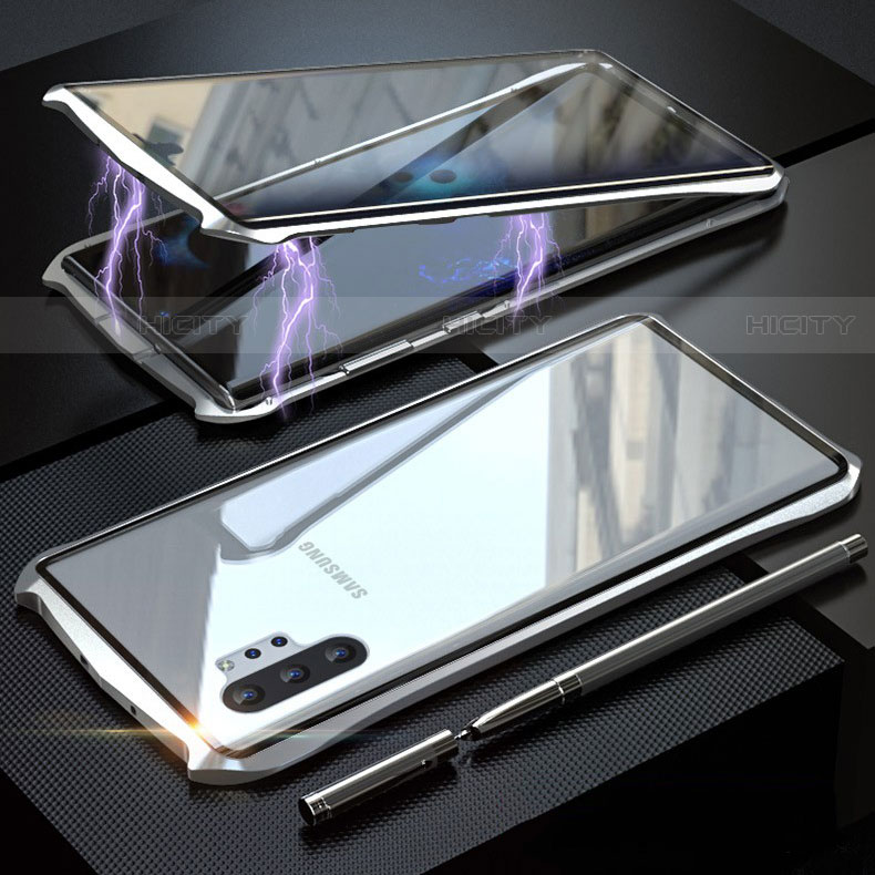 Funda Bumper Lujo Marco de Aluminio Espejo 360 Grados Carcasa M02 para Samsung Galaxy Note 10 Plus