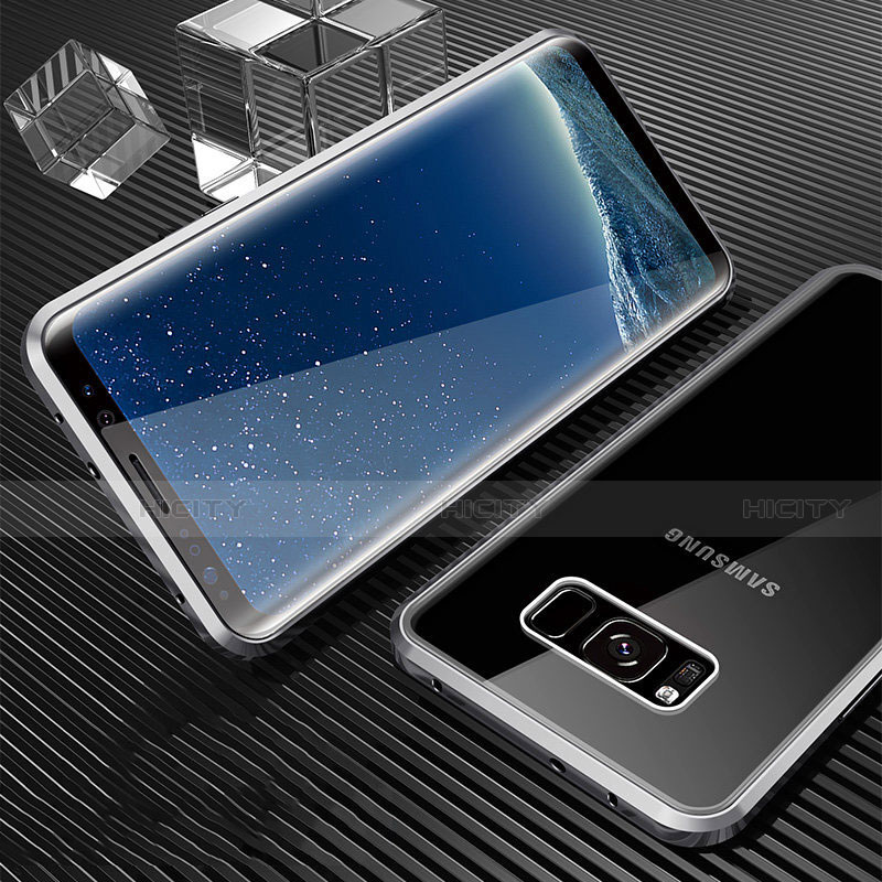 Funda Bumper Lujo Marco de Aluminio Espejo 360 Grados Carcasa M02 para Samsung Galaxy S8