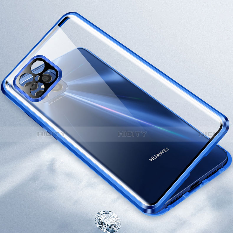 Funda Bumper Lujo Marco de Aluminio Espejo 360 Grados Carcasa M03 para Huawei Nova 8 SE 5G