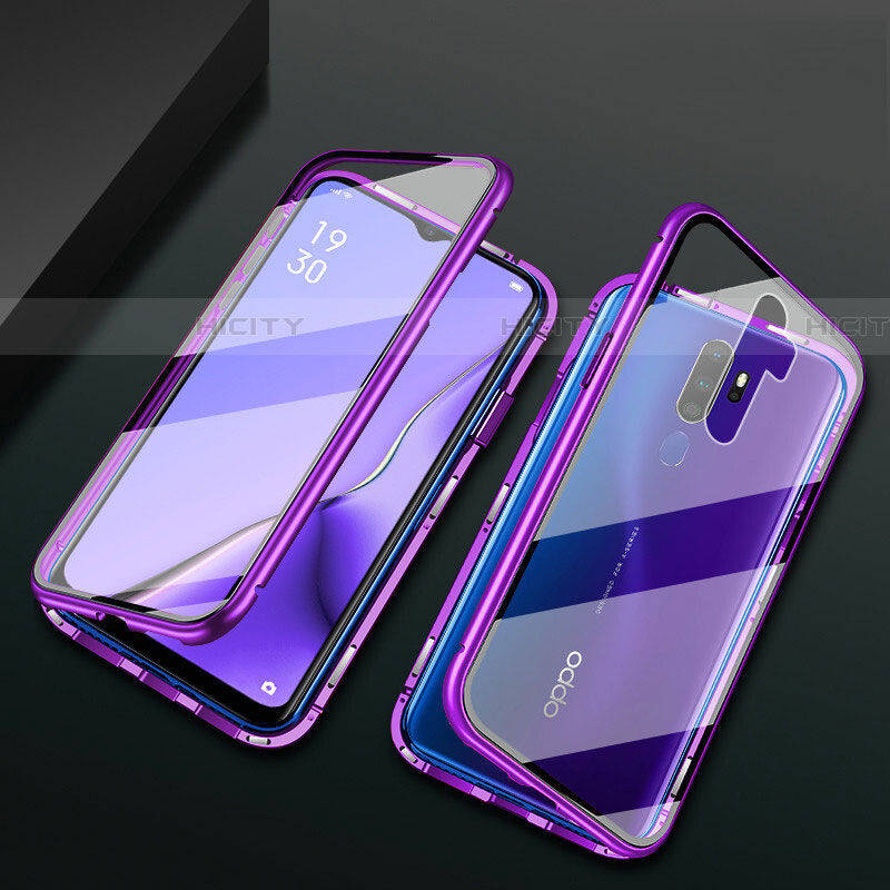 Funda Bumper Lujo Marco de Aluminio Espejo 360 Grados Carcasa M03 para Oppo A5 (2020)