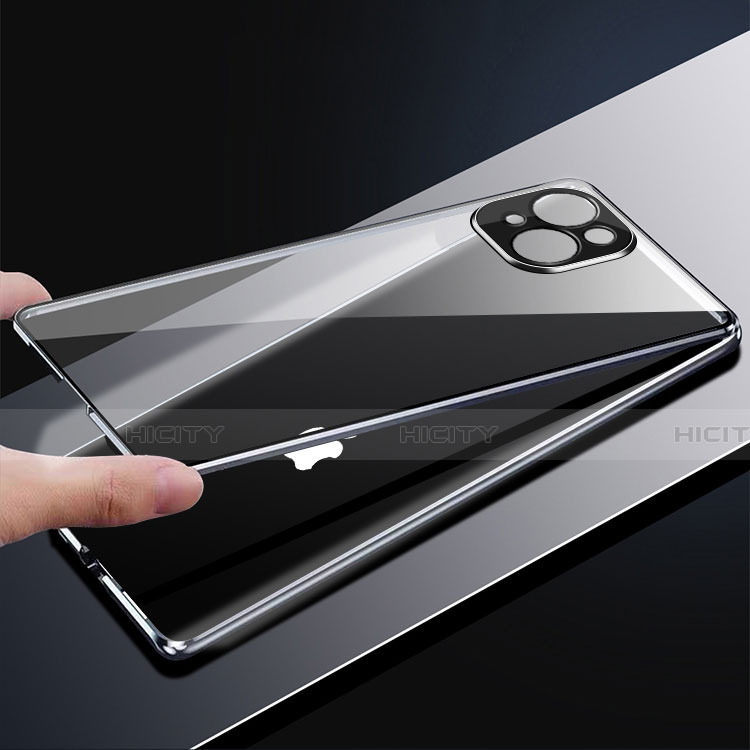Funda Bumper Lujo Marco de Aluminio Espejo 360 Grados Carcasa M05 para Apple iPhone 14