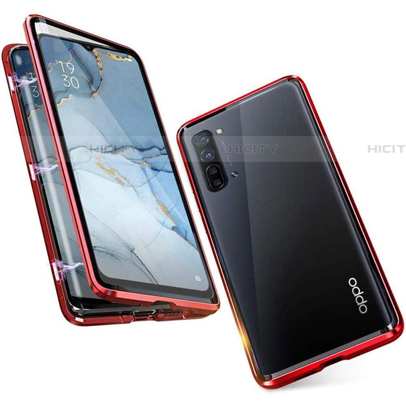 Funda Bumper Lujo Marco de Aluminio Espejo 360 Grados Carcasa M05 para Oppo Find X2 Lite