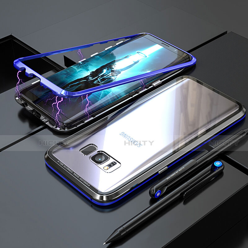 Funda Bumper Lujo Marco de Aluminio Espejo 360 Grados Carcasa M05 para Samsung Galaxy S8
