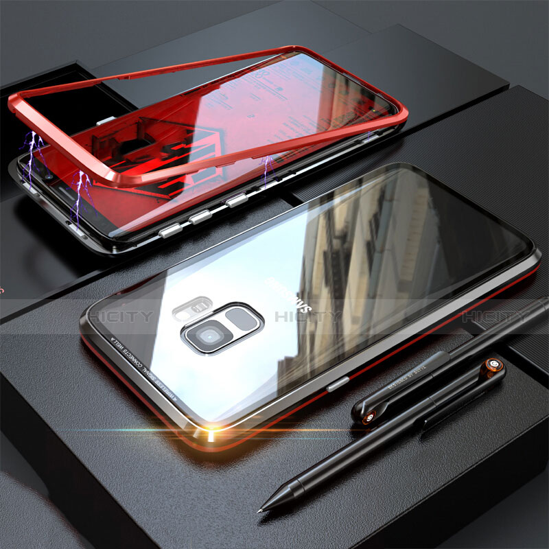 Funda Bumper Lujo Marco de Aluminio Espejo 360 Grados Carcasa M05 para Samsung Galaxy S9