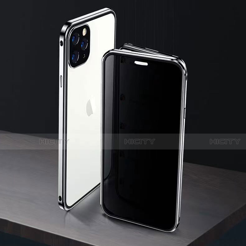 Funda Bumper Lujo Marco de Aluminio Espejo 360 Grados Carcasa M06 para Apple iPhone 13 Pro