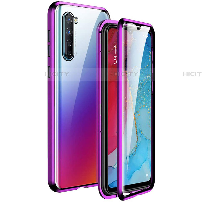 Funda Bumper Lujo Marco de Aluminio Espejo 360 Grados Carcasa M06 para Oppo Find X2 Lite