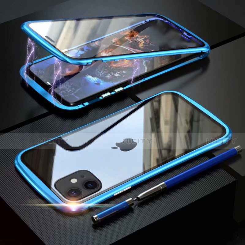 Funda Bumper Lujo Marco de Aluminio Espejo 360 Grados Carcasa M07 para Apple iPhone 11