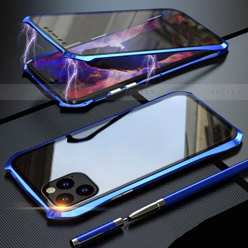 Funda Bumper Lujo Marco de Aluminio Espejo 360 Grados Carcasa M07 para Apple iPhone 11 Pro Max