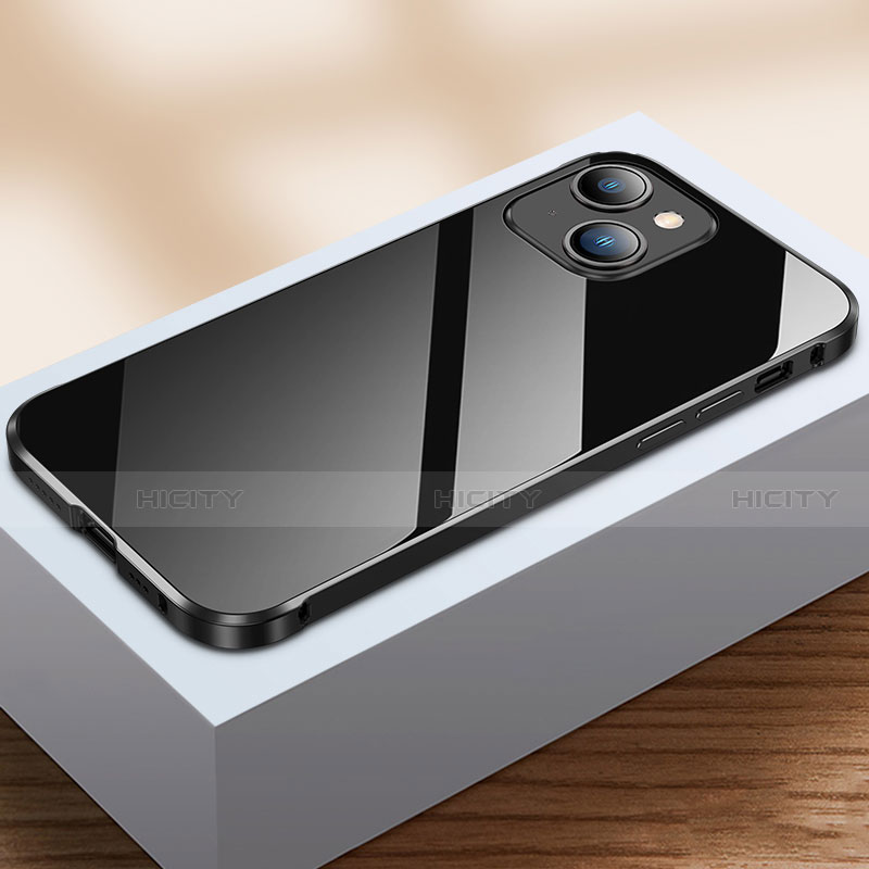 Funda Bumper Lujo Marco de Aluminio Espejo 360 Grados Carcasa M07 para Apple iPhone 13 Mini