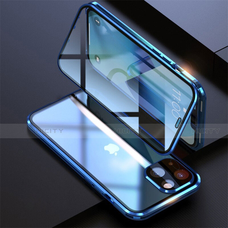 Funda Bumper Lujo Marco de Aluminio Espejo 360 Grados Carcasa M08 para Apple iPhone 14 Plus