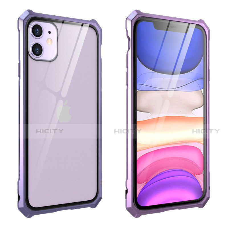 Funda Bumper Lujo Marco de Aluminio Espejo 360 Grados Carcasa M10 para Apple iPhone 11