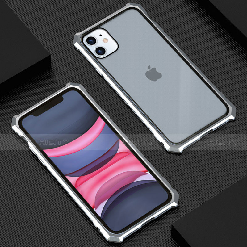 Funda Bumper Lujo Marco de Aluminio Espejo 360 Grados Carcasa M10 para Apple iPhone 11