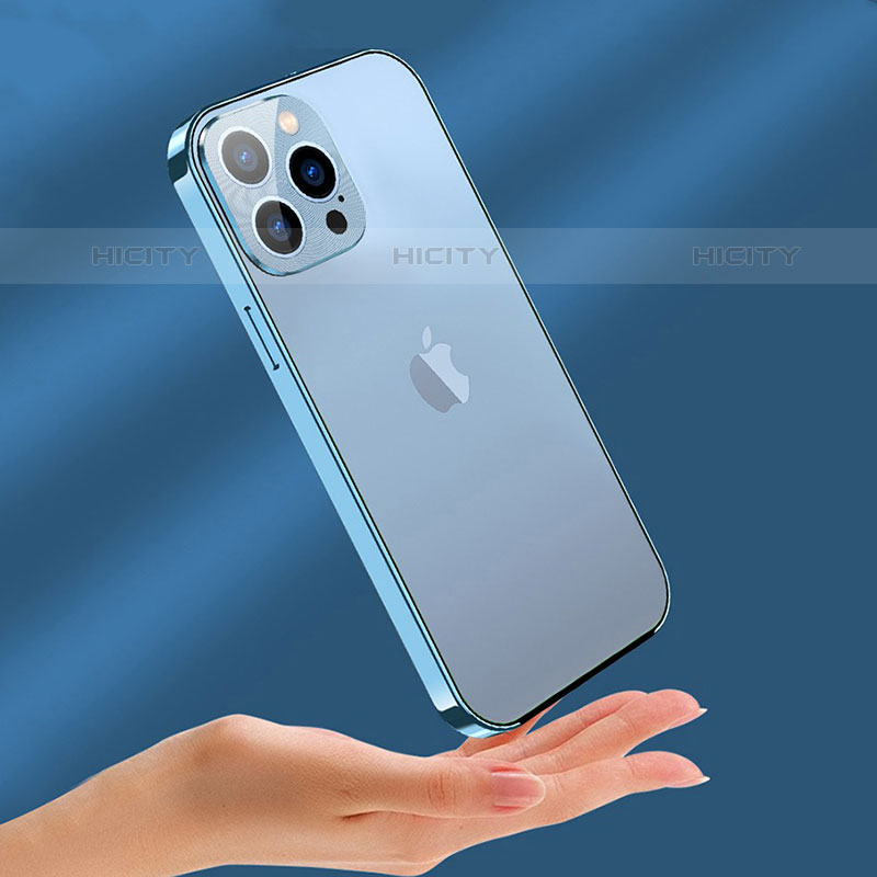Funda Bumper Lujo Marco de Aluminio Espejo 360 Grados Carcasa M10 para Apple iPhone 15 Pro