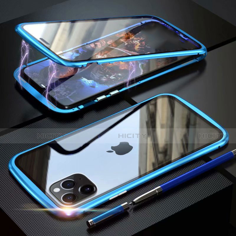 Funda Bumper Lujo Marco de Aluminio Espejo 360 Grados Carcasa M11 para Apple iPhone 11 Pro