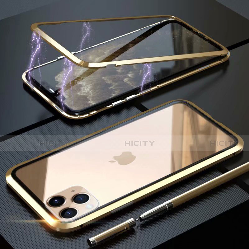 Funda Bumper Lujo Marco de Aluminio Espejo 360 Grados Carcasa M14 para Apple iPhone 11 Pro