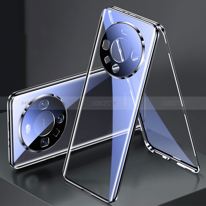 Funda Bumper Lujo Marco de Aluminio Espejo 360 Grados Carcasa P01 para Huawei Mate 60