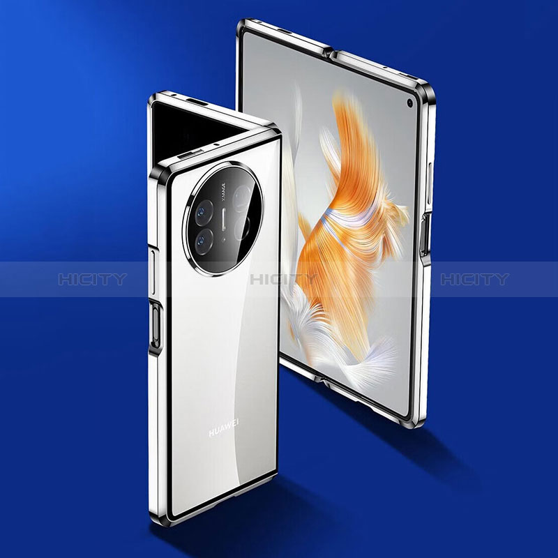Funda Bumper Lujo Marco de Aluminio Espejo 360 Grados Carcasa P01 para Huawei Mate X3
