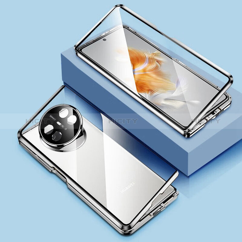Funda Bumper Lujo Marco de Aluminio Espejo 360 Grados Carcasa P01 para Huawei Mate X5