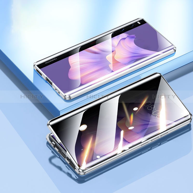 Funda Bumper Lujo Marco de Aluminio Espejo 360 Grados Carcasa P01 para Huawei Mate Xs 2