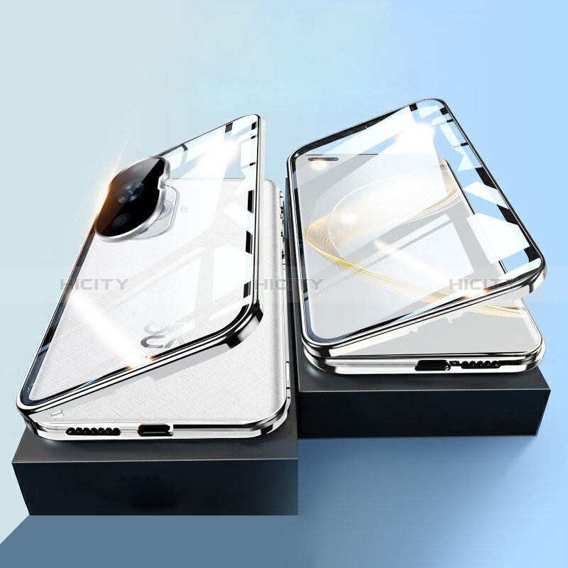 Funda Bumper Lujo Marco de Aluminio Espejo 360 Grados Carcasa P01 para Huawei Nova 11 Pro