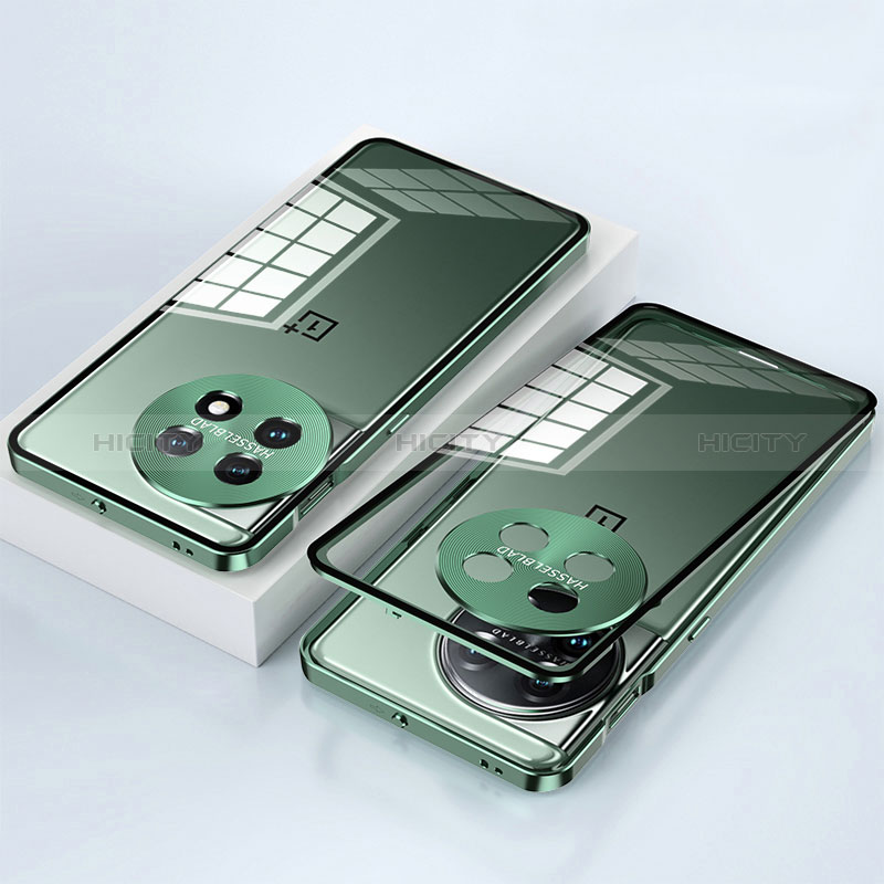 Funda Bumper Lujo Marco de Aluminio Espejo 360 Grados Carcasa P01 para OnePlus 11 5G