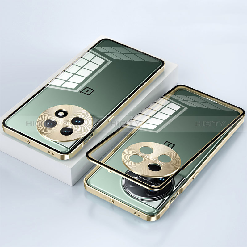 Funda Bumper Lujo Marco de Aluminio Espejo 360 Grados Carcasa P01 para OnePlus 11 5G