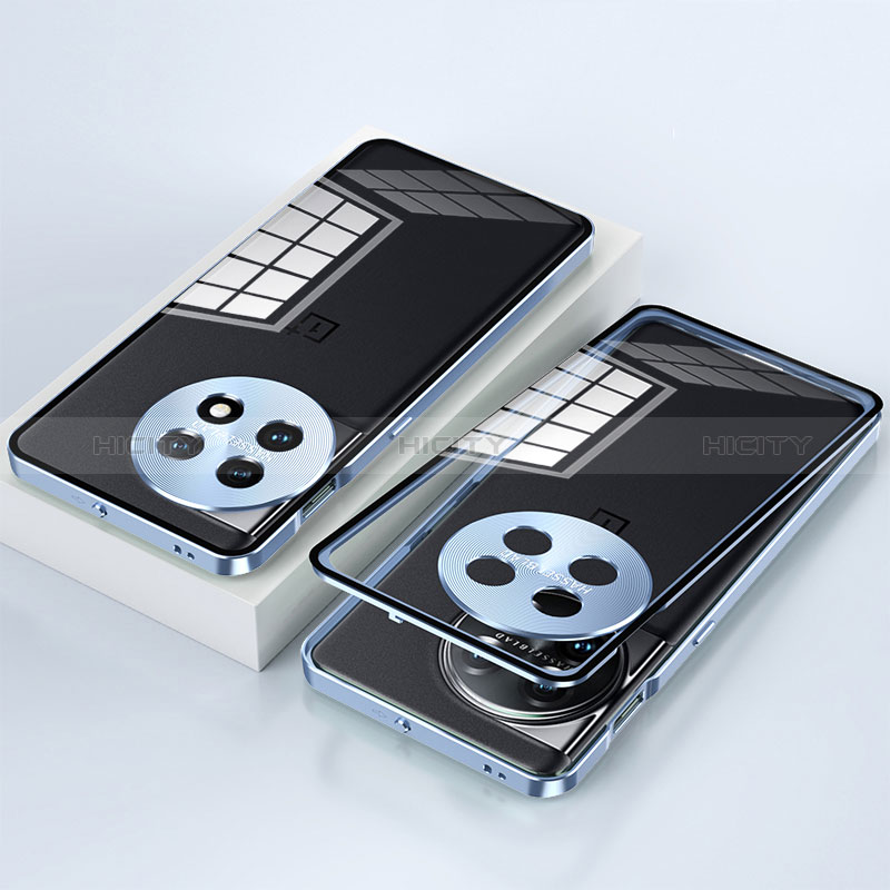 Funda Bumper Lujo Marco de Aluminio Espejo 360 Grados Carcasa P01 para OnePlus Ace 2 Pro 5G