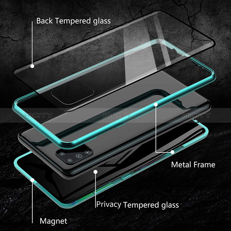 Funda Bumper Lujo Marco de Aluminio Espejo 360 Grados Carcasa P01 para Samsung Galaxy A71 4G A715