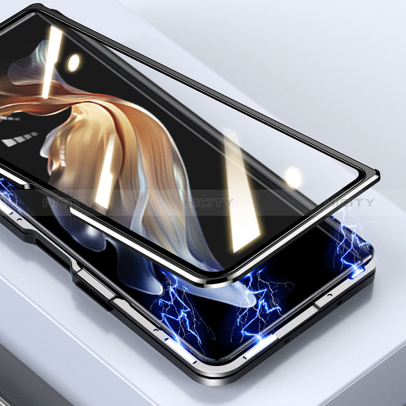 Funda Bumper Lujo Marco de Aluminio Espejo 360 Grados Carcasa P01 para Samsung Galaxy Z Fold3 5G